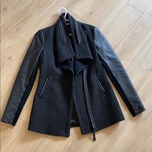 MACKAGE Wool Jacket with Leather sleeves